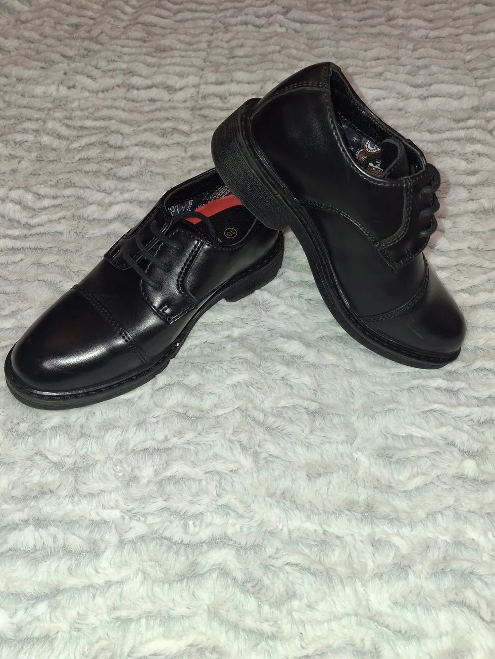 Bruno Marc Boy's Classic Oxford Dress Shoes in Tan and Black